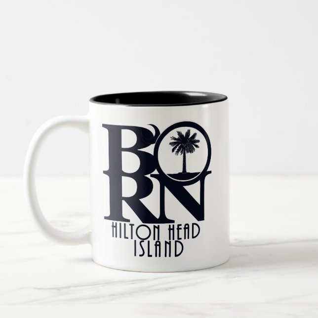 BORN Hilton Head Island 11oz Two-Tone Coffee Mugg (Vänster)