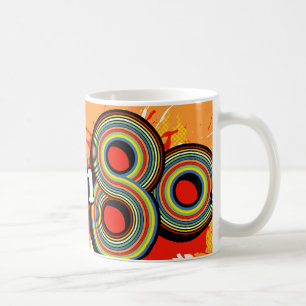 "Born i 1980-talets" logotyp mugg