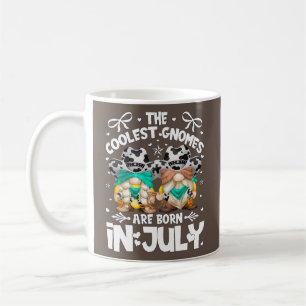 Born i juli Cowgirl Cowboy Gnomes for Funny Kaffemugg