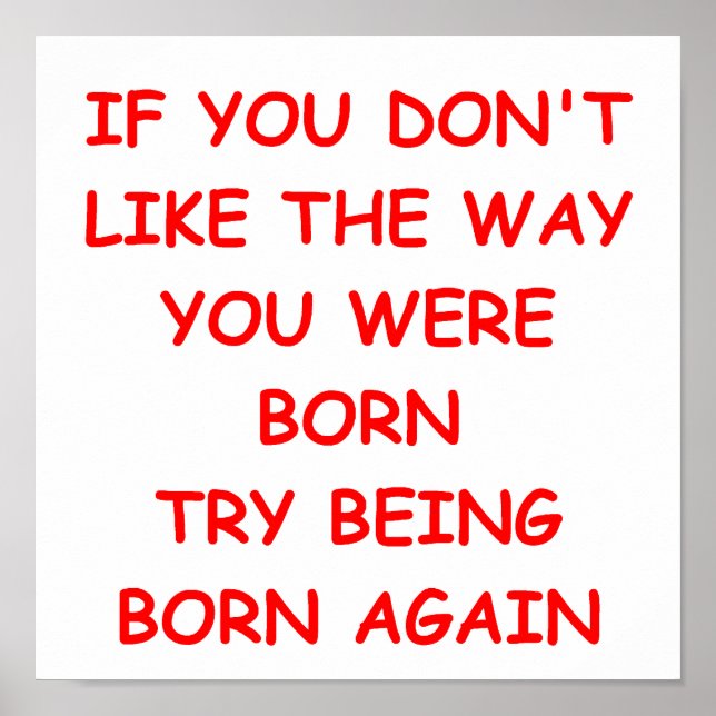 BORN IGAIN POSTER (Framsidan)