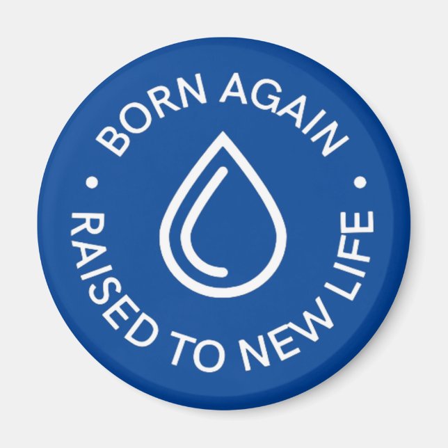 Born igen Baptism Magnet (Framsidan)