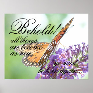 Born igen Butterfly Poster