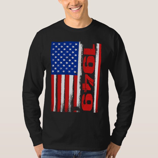 Born in 1949 US Flag Patriotic Veterans Day 4th Of T Shirt (Framsida)