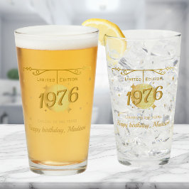 Born in 1976 50th birthday party drinks beer glaskopp