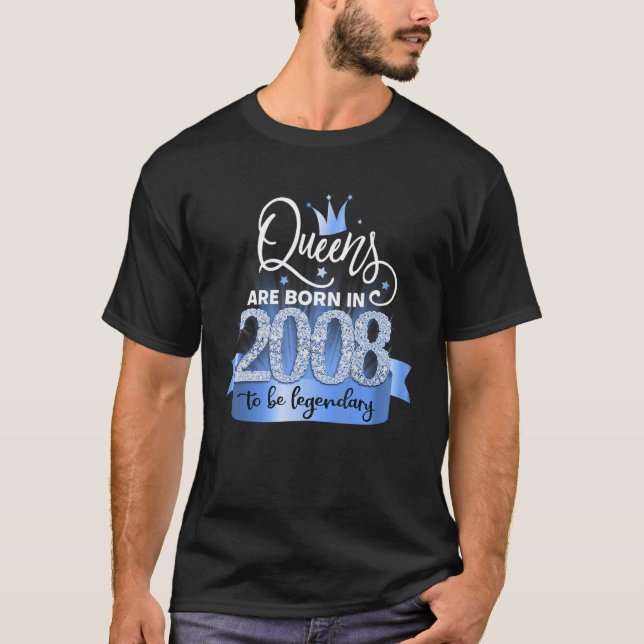 Born in 2008 I Festive Black Blue Party Outfit & A T Shirt (Framsida)