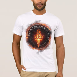 Born in Ruin Crowned in Fire – Dark Fantasy Anime  T Shirt