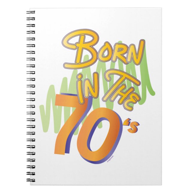 Born-in-the-70s-Coolan Gamla AgeFun Anteckningsbok (Framsidan)