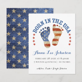 Born in the USA Birth Announcement Julkort