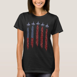 Born In The Usa Eagle Usa Flag Airplane 4Th Of Jul T Shirt