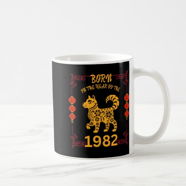 Born In The Year Of The Dog 1982 Chinese New Year  Kaffemugg (Höger)