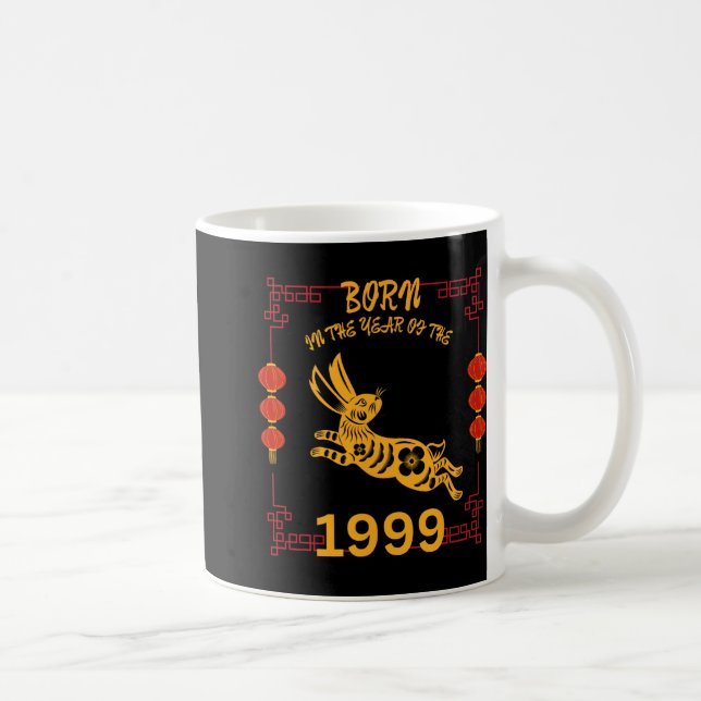 Born In The Year Of The Rabbit 1999 Chinese New Ye Kaffemugg (Höger)