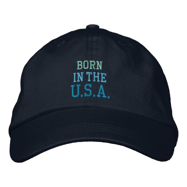 BORN IN USA cap Broderad Keps (Framsida)