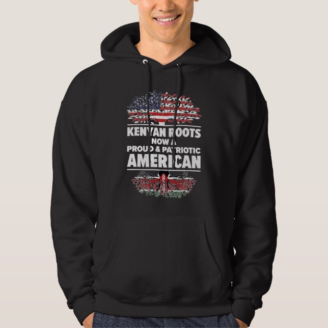 Born Kenyan Kenya American USA Citizenship  3 Hoodie (Framsida)