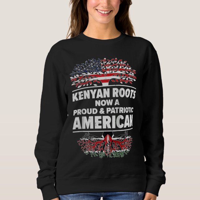 Born Kenyan Kenya American USA Citizenship Raglan  T Shirt (Framsida)