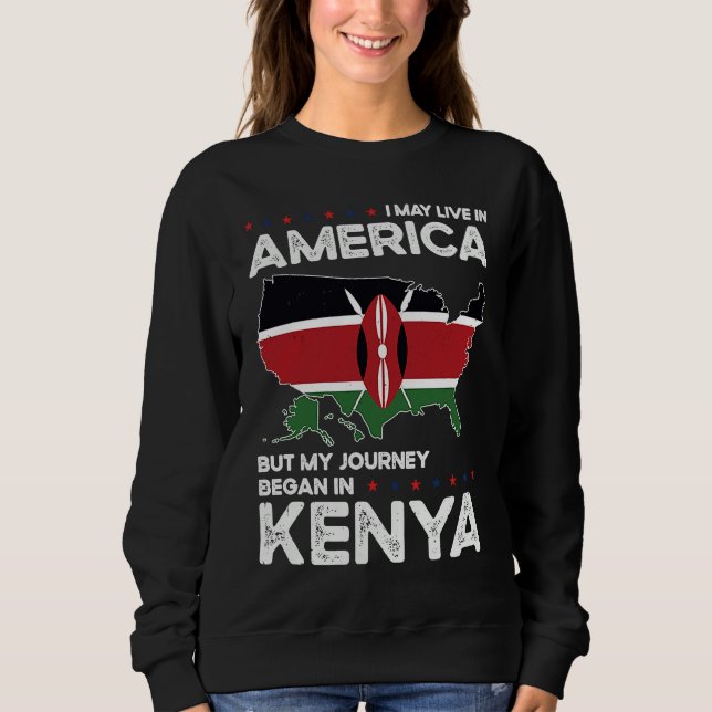 Born Kenyan Kenya American USA Citizenship T Shirt (Framsida)