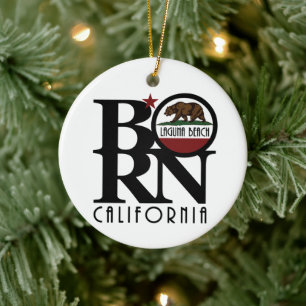 BORN Laguna Beach California Julgransprydnad Keramik