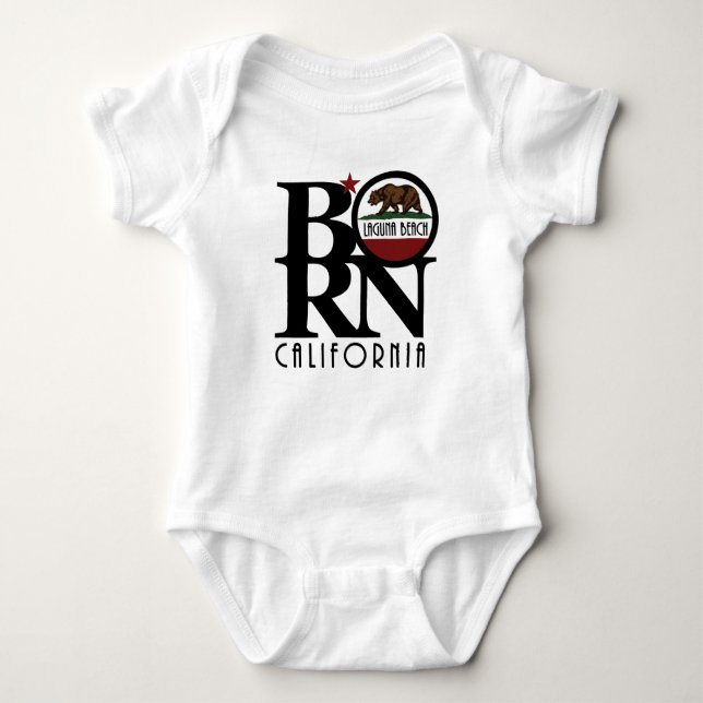 BORN Laguna Beach California T Shirt (Framsida)