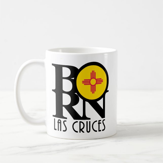 BORN Las Cruces New mexico 11oz Kaffemugg (Vänster)