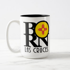 BORN Las Cruces New mexico 15oz Två-Tonad Mugg