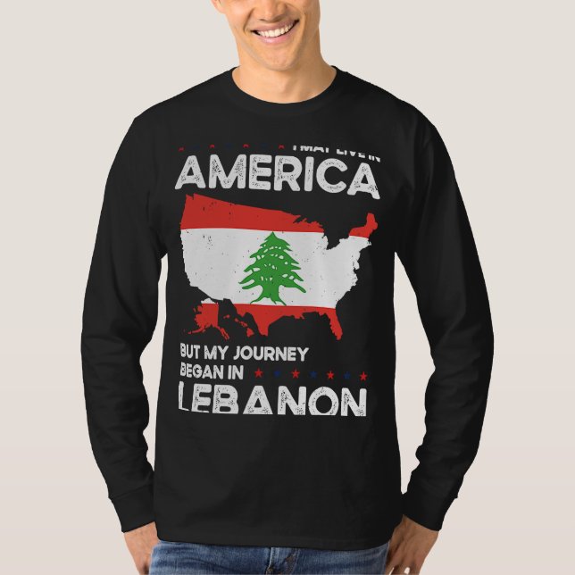 Born Lebanese Lebanon American USA Citizenship  2 T Shirt (Framsida)
