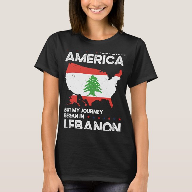 Born Lebanese Lebanon American USA Citizenship  2 T Shirt (Framsida)