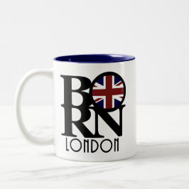 BORN London 11oz (UK flagga) Två-Tonad Mugg