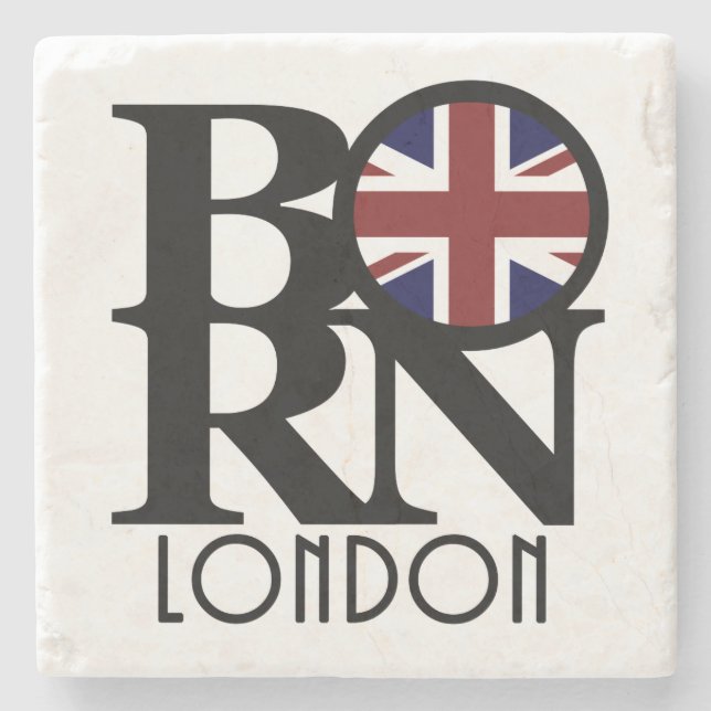 BORN London (UK flagga) Stenunderlägg (Framsidan)
