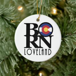 BORN Loveland Colorado Julgransprydnad Keramik
