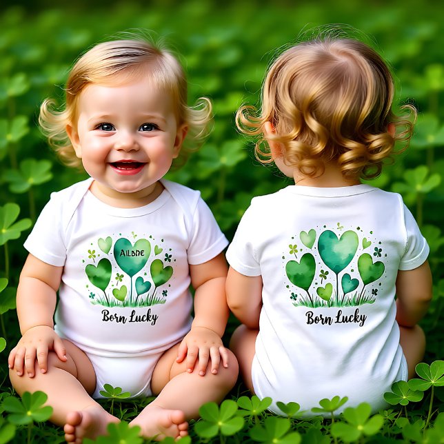 Born Lucky for Clover-Covered Cuties T Shirt (Born Lucky for Clover-Covered Cuties Baby Bodysuit)