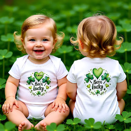 Born Lucky for Clover-Covered Cuties T Shirt