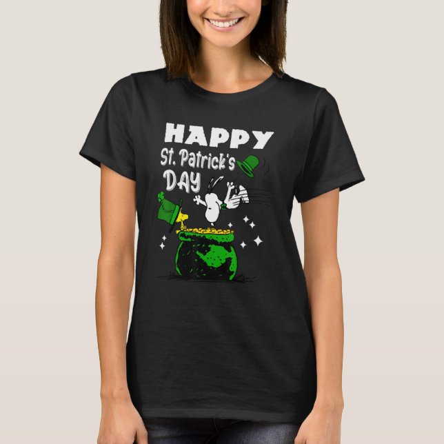 Born Lucky på St Patrick Day Funny T Shirt (Framsida)