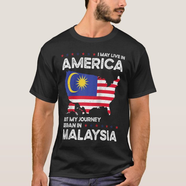 Born Malaysian Malaysia American USA Citizenship R T Shirt (Framsida)