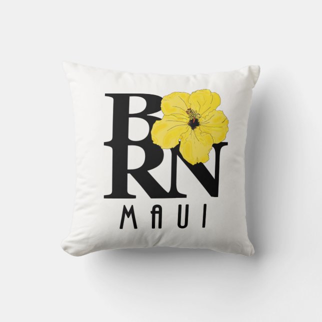 BORN Maui Gult Hibiscus Kudde (Framsida)