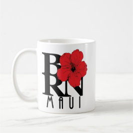 BORN Maui Red Hibiscus 11oz Kaffemugg