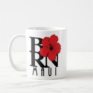 BORN Maui Red Hibiscus 11oz Kaffemugg