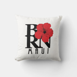 BORN Maui Red Hibiscus Kudde