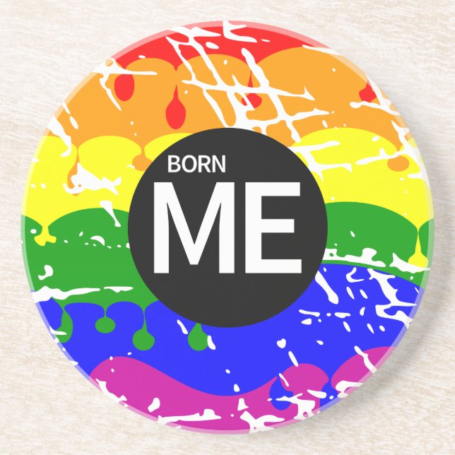 Born Me Born Gay pride Underlägg (Framsidan)