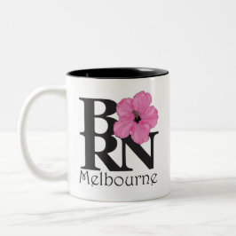 BORN Melbourne Rosa Hibiscus Två-Tonad Mugg