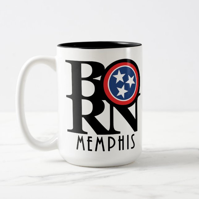 BORN Memphis Tennessee 15oz Två-Tonad Mugg (Vänster)