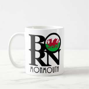 BORN Monmouth Wales 11oz Kaffemugg