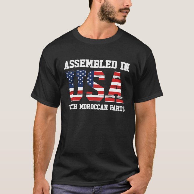 Born Moroccan Morocco American USA Citizenship  2 T Shirt (Framsida)