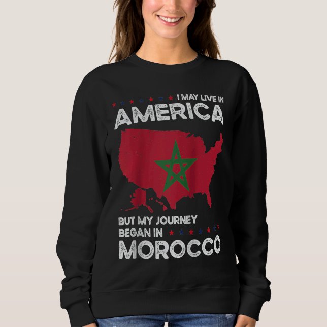 Born Moroccan Morocco American USA Citizenship Rag T Shirt (Framsida)