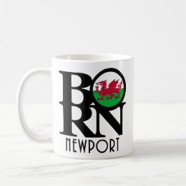 BORN Newport Wales 11oz Kaffemugg