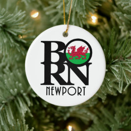 BORN Newport Wales Julgransprydnad Keramik