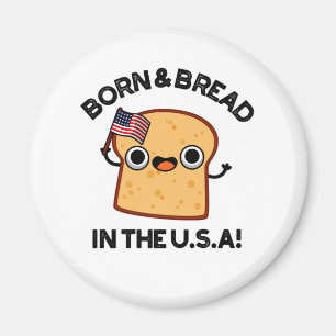 Born och bröd i USA Lönnst livsmedelsrund Magnet
