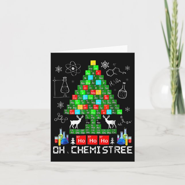 Born Oh Chemistree Funny Science Julgran Ch Kort (Framsida)
