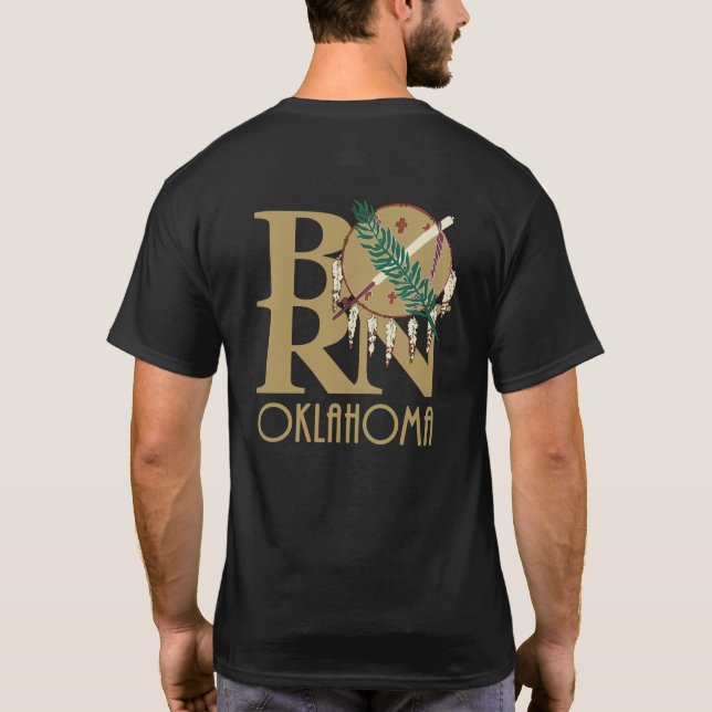 BORN Oklahoma (utskriften guld) T Shirt (Baksida)