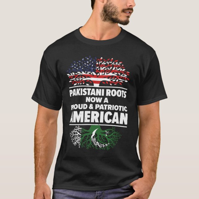 Born Pakistani Pakistan American USA Citizenship T Shirt (Framsida)
