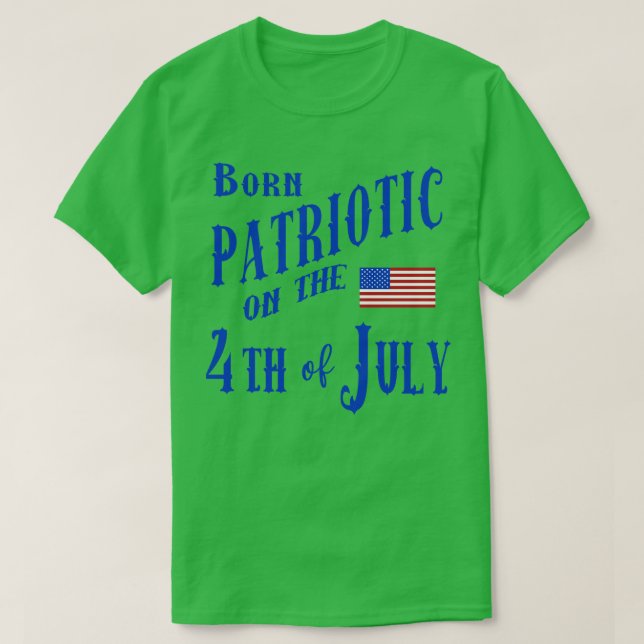 BORN PATRIOTIC DEN 4 JULI T SHIRT (Design framsida)
