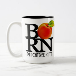 BORN Peach Träd City Georgia 15oz Två-Tonad Mugg